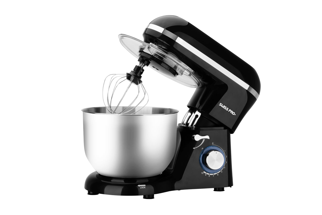 Powerful Food Processor - Stand Mixer - 6L - 1500W - Silver & Black - SP-SM1500B