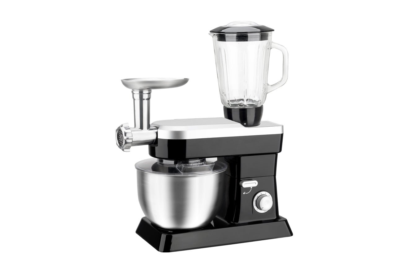 Food Processor 6.3L 1500W - Powerful 3-in-1 - Blender, Meat Grinder, Mix - Black - SP-PKM1900B