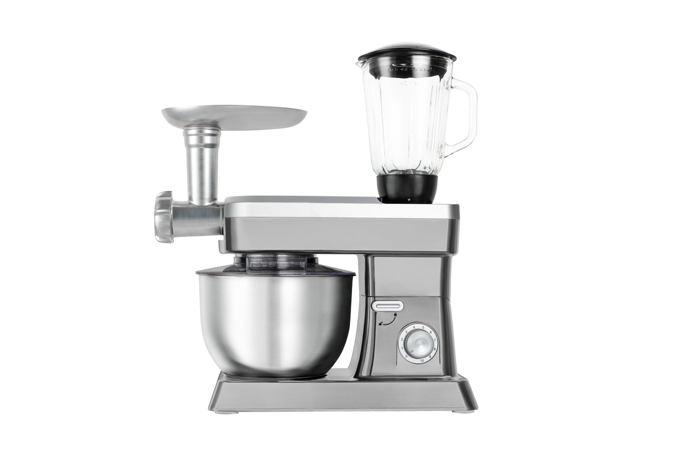 Food Processor 6.3L 1500W - Powerful 3-in-1 - Blender, Meat Grinder, Mix - Silver - SP-PKM1900S