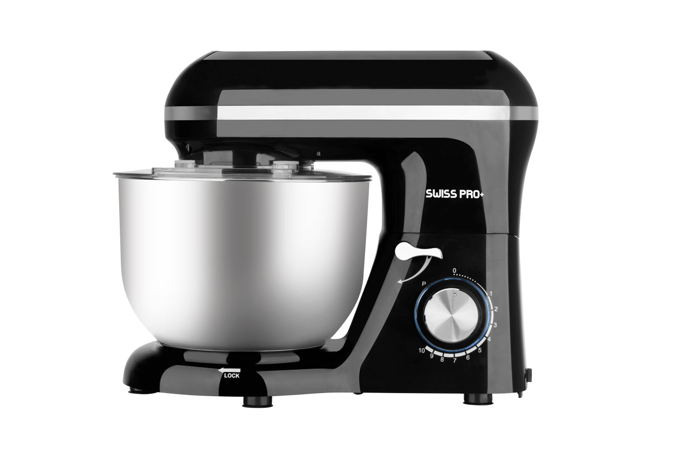 Powerful Food Processor - Stand Mixer - 6L - 1500W - Silver & Black - SP-SM1500B