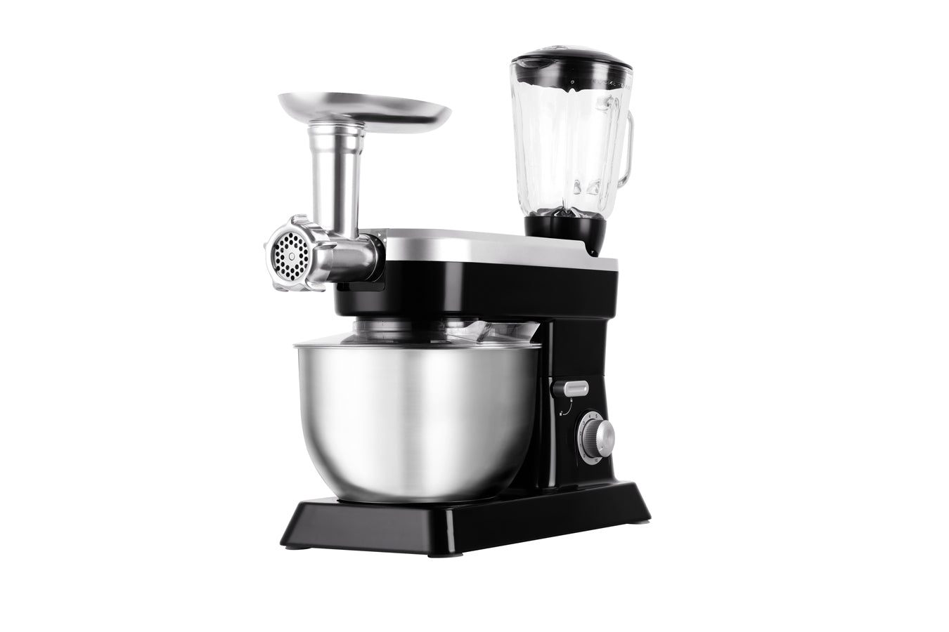Food Processor 6.3L 1500W - Powerful 3-in-1 - Blender, Meat Grinder, Mix - Black - SP-PKM1900B