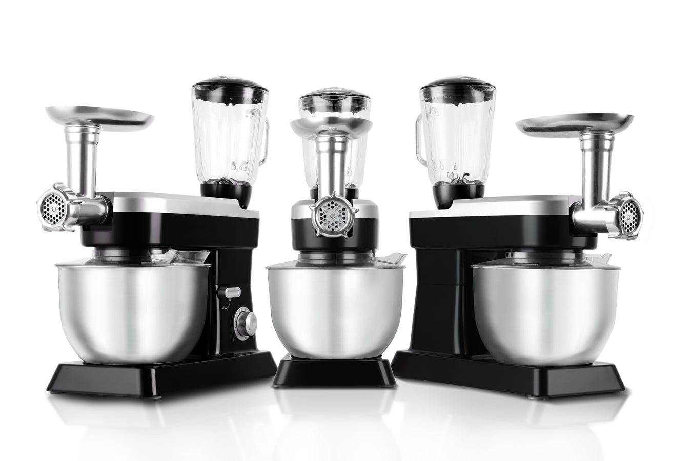 Food Processor 6.3L 1500W - Powerful 3-in-1 - Blender, Meat Grinder, Mix - Black - SP-PKM1900B