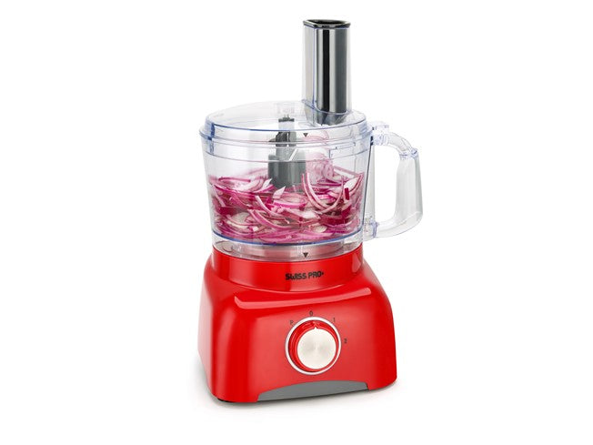 Food Processor 13 Pieces - Kitchen Mixer - Vegetable Cutter Electric - Food Processor - Plastic - Red - 1.2 L - 800 W - SP-FOOD600.8R