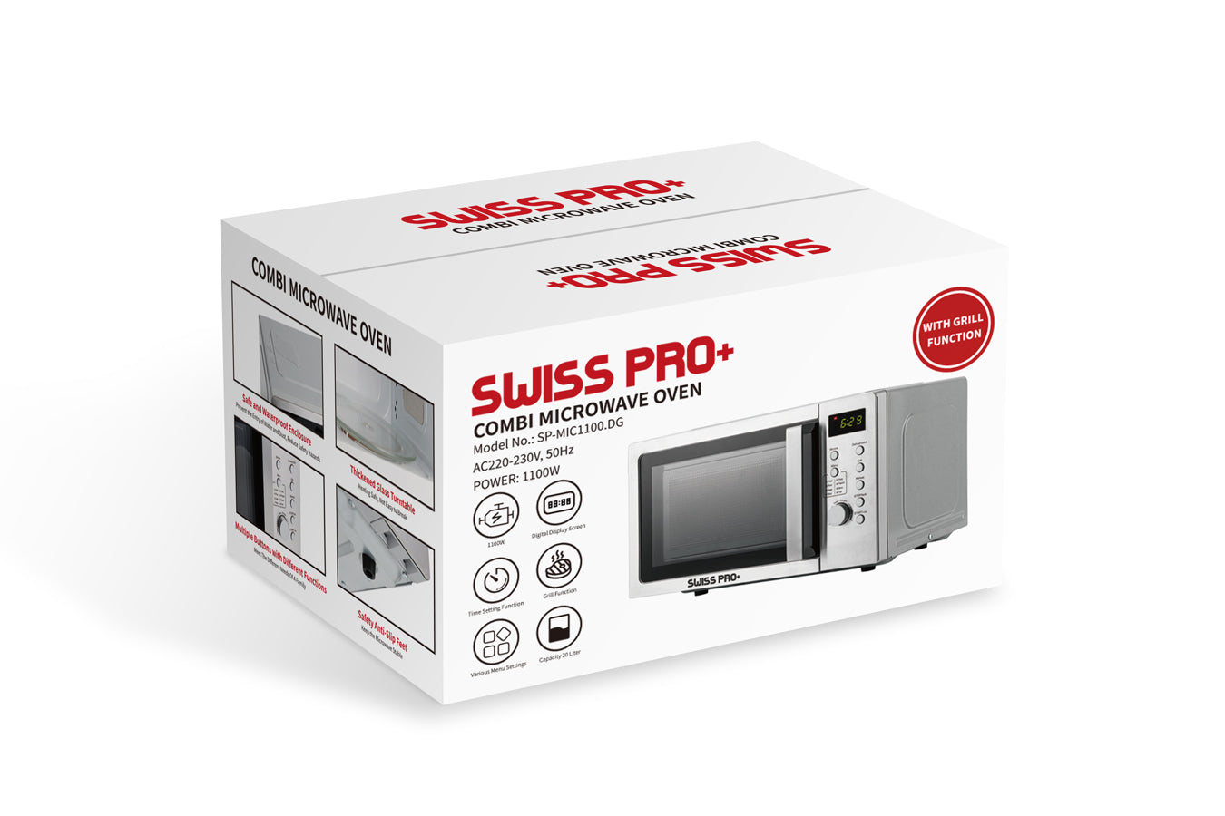 Combi Microwave - 1100W - Silver - SP-MIC1100.DG