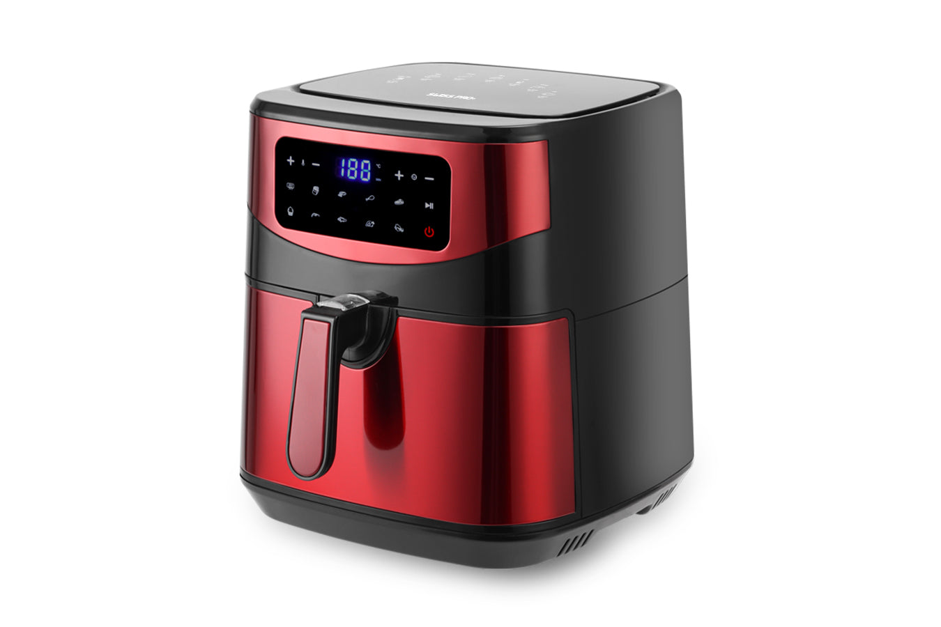 Digital Air Fryer XXL - Stainless Steel - 10 Liters - Red - 1800W - SP-AF9.2LR