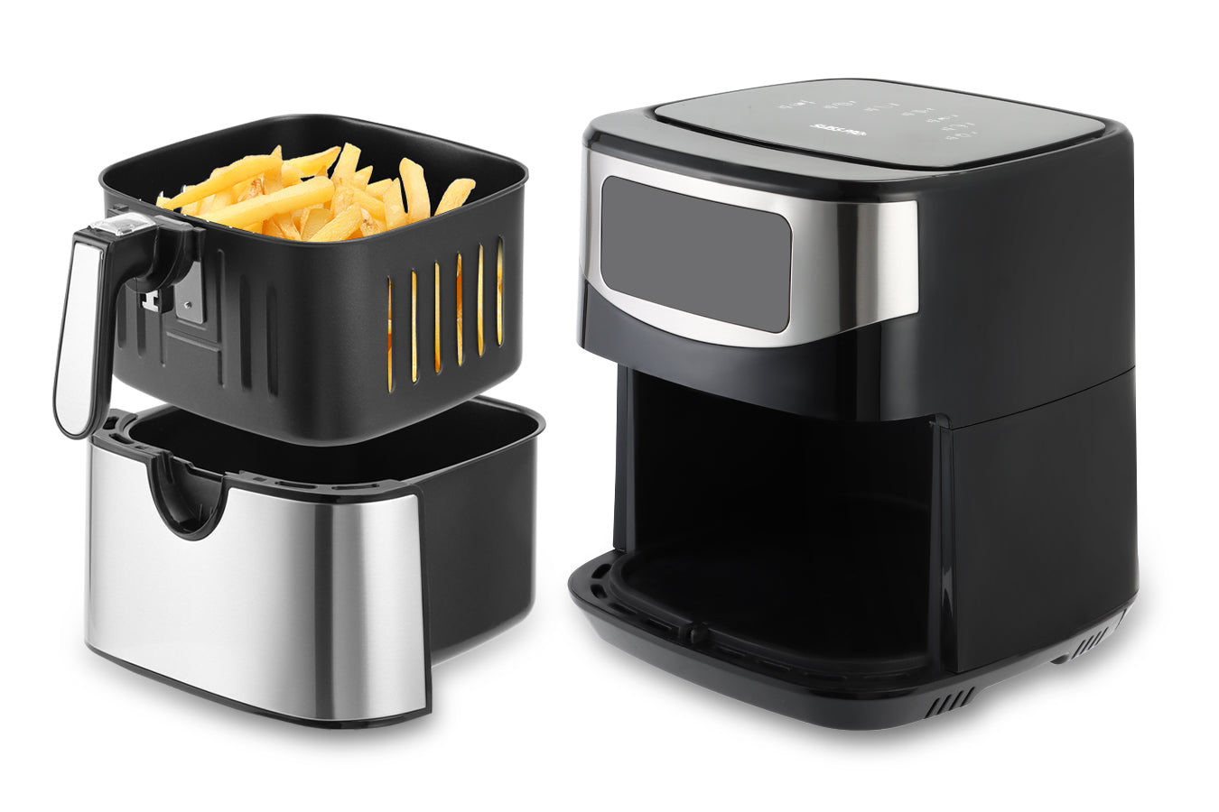 Digital Air Fryer XXL - Stainless Steel - 10 Liters - Silver - 1800W - SP-AF9.2LS