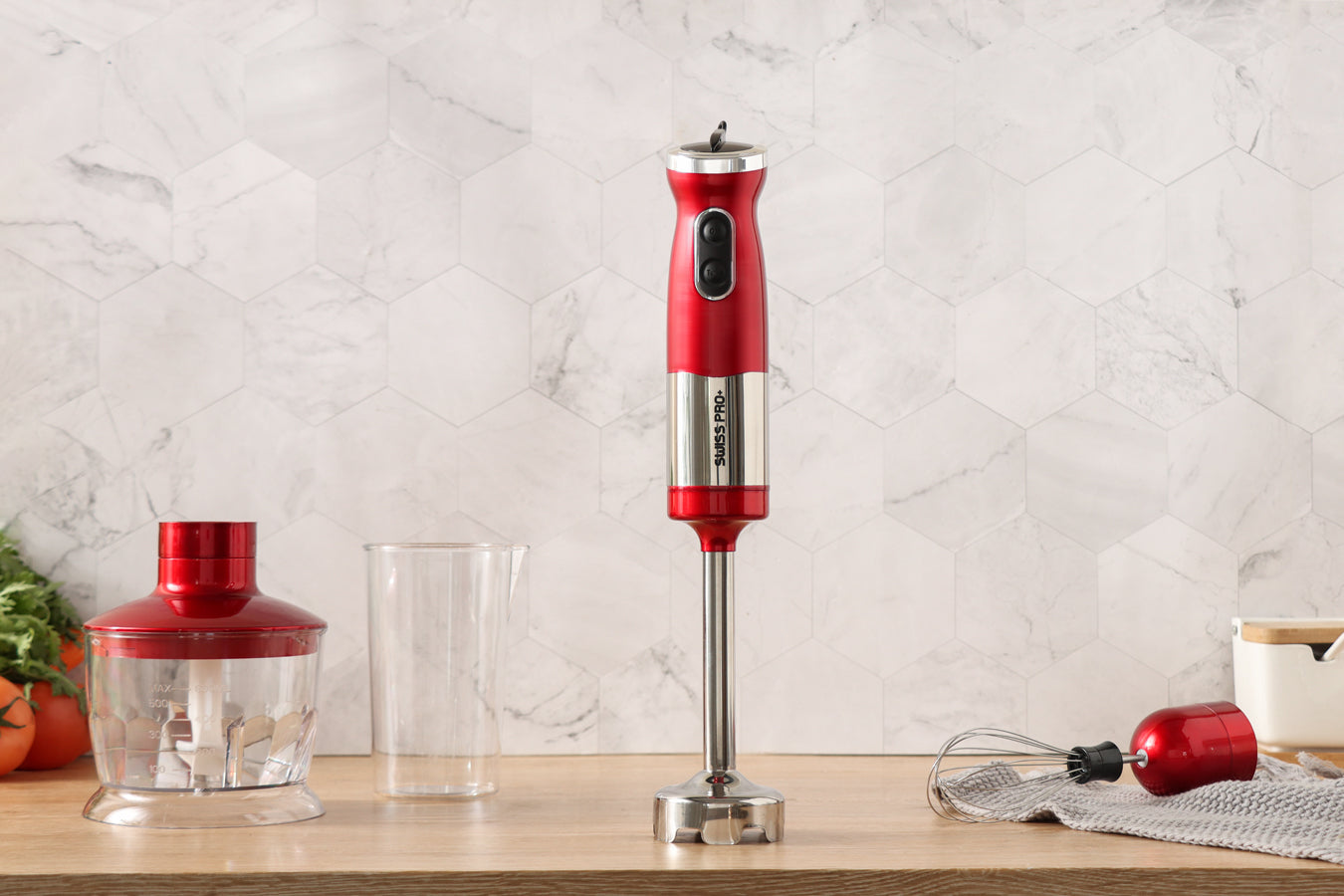 Hand Blender 3-in-1 - 700W - Red - SP-HAND3.1