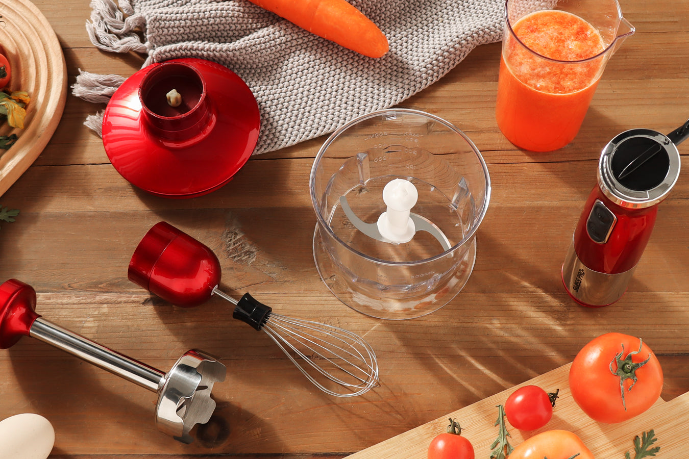 Hand Blender 3-in-1 - 700W - Red - SP-HAND3.1