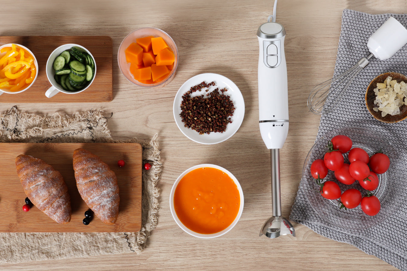 Hand Blender 3-in-1 Set - 700W - White - SP-ESTMS4.700