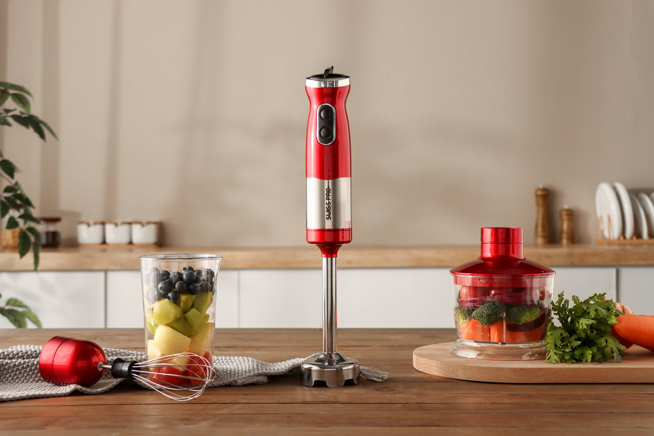 Hand Blender 3-in-1 - 700W - Red - SP-HAND3.1