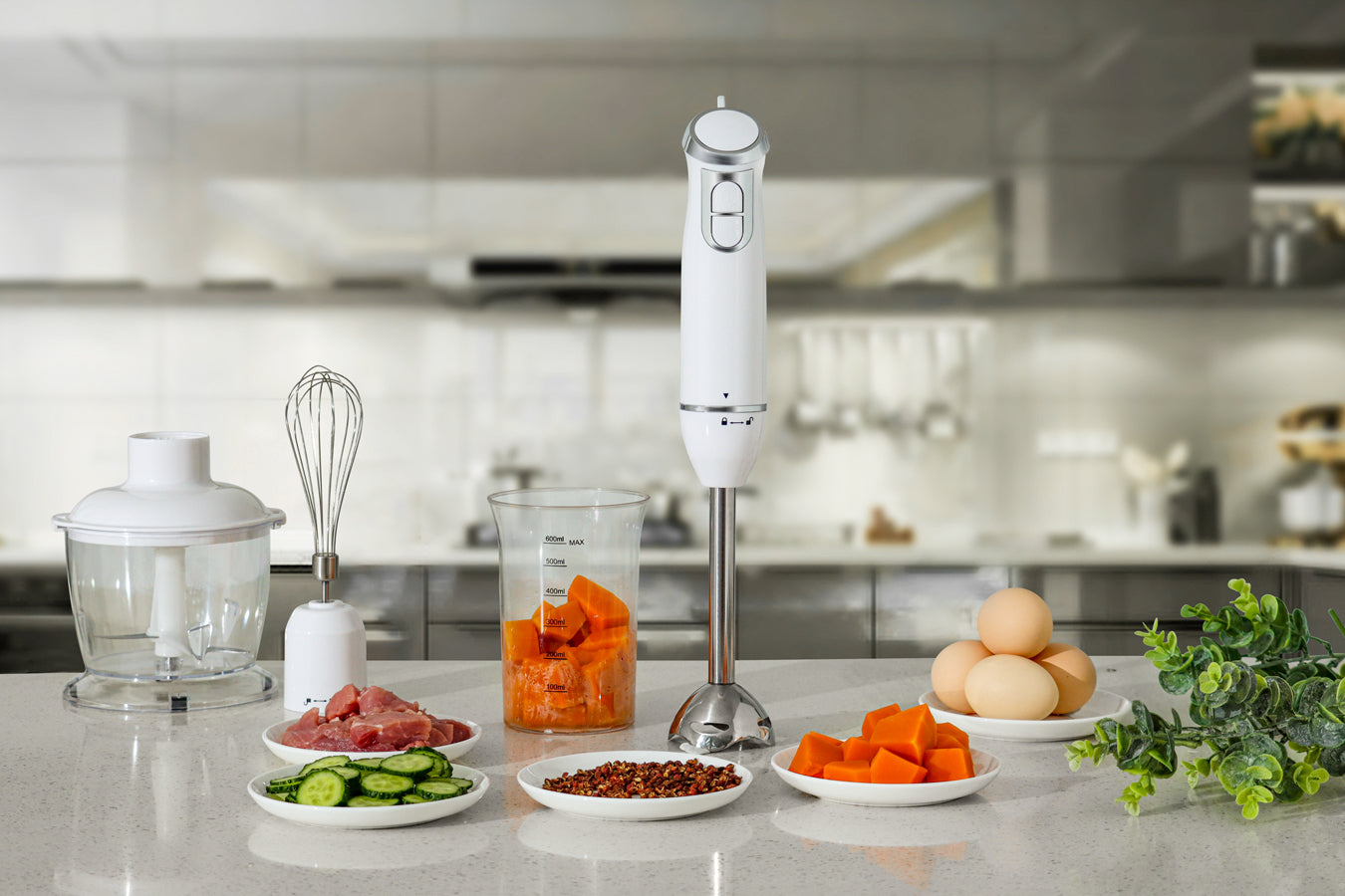 Hand Blender 3-in-1 Set - 700W - White - SP-ESTMS4.700