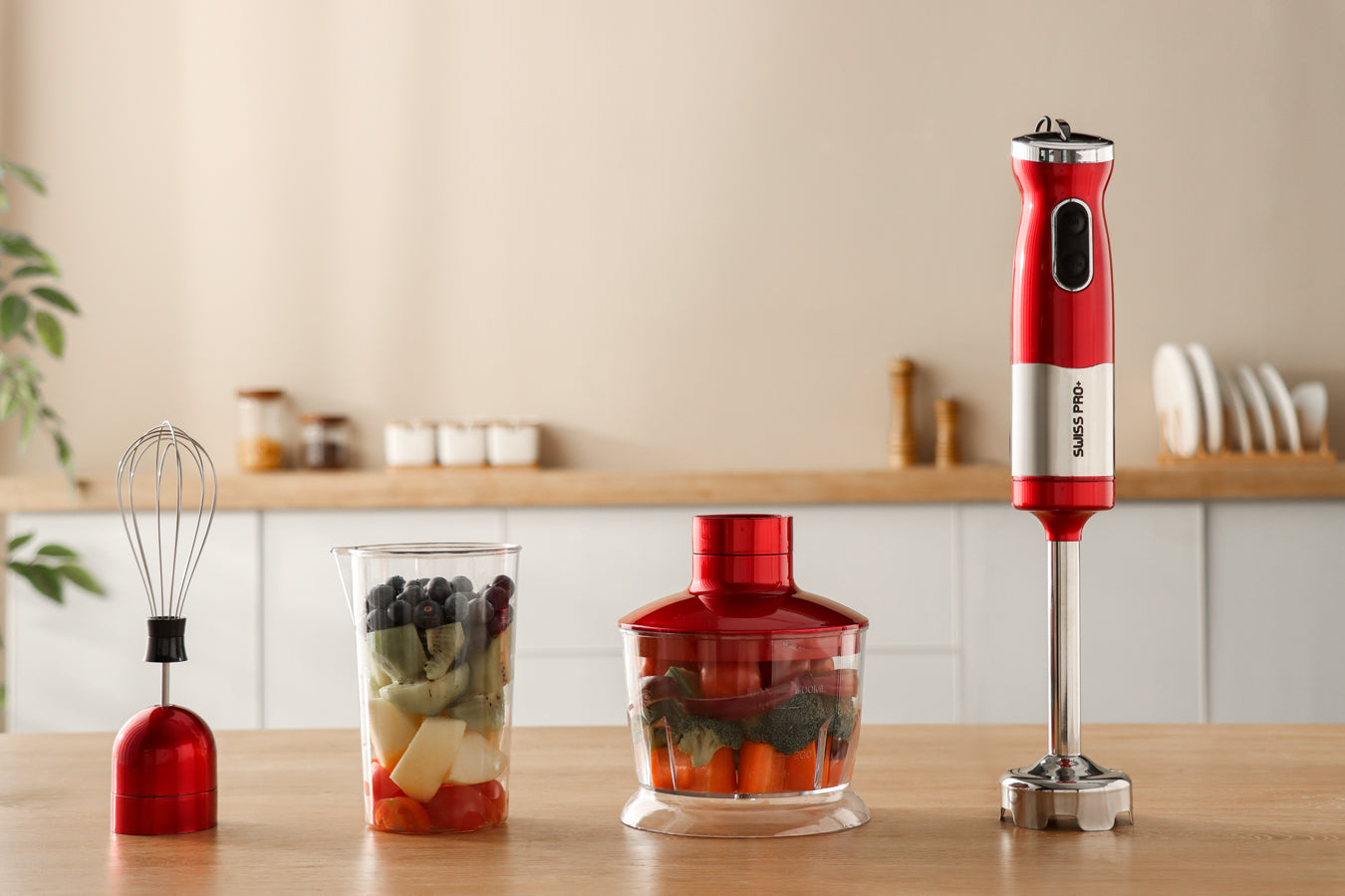 Hand Blender 3-in-1 - 700W - Red - SP-HAND3.1