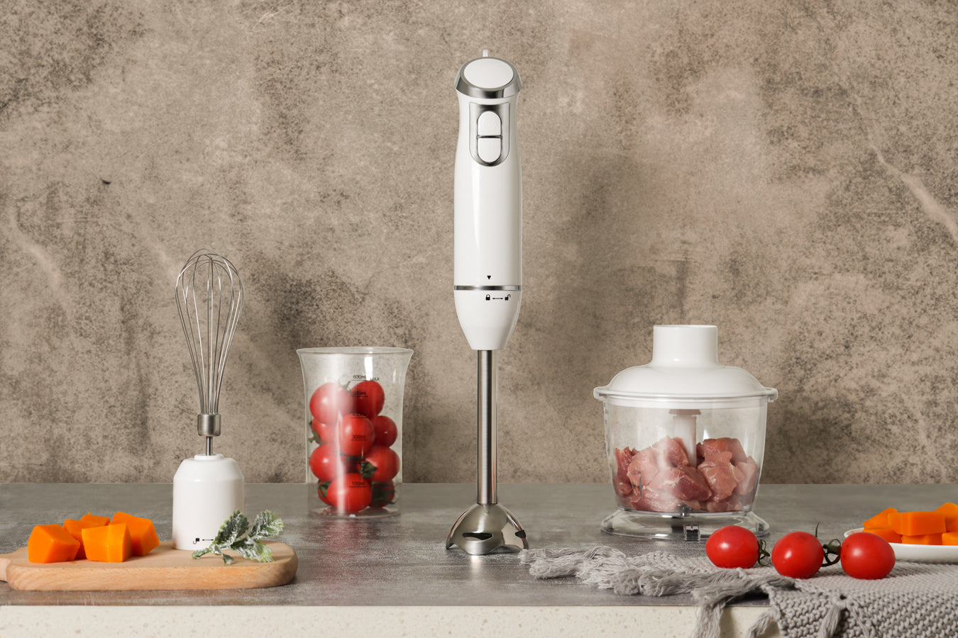 Hand Blender 3-in-1 Set - 700W - White - SP-ESTMS4.700