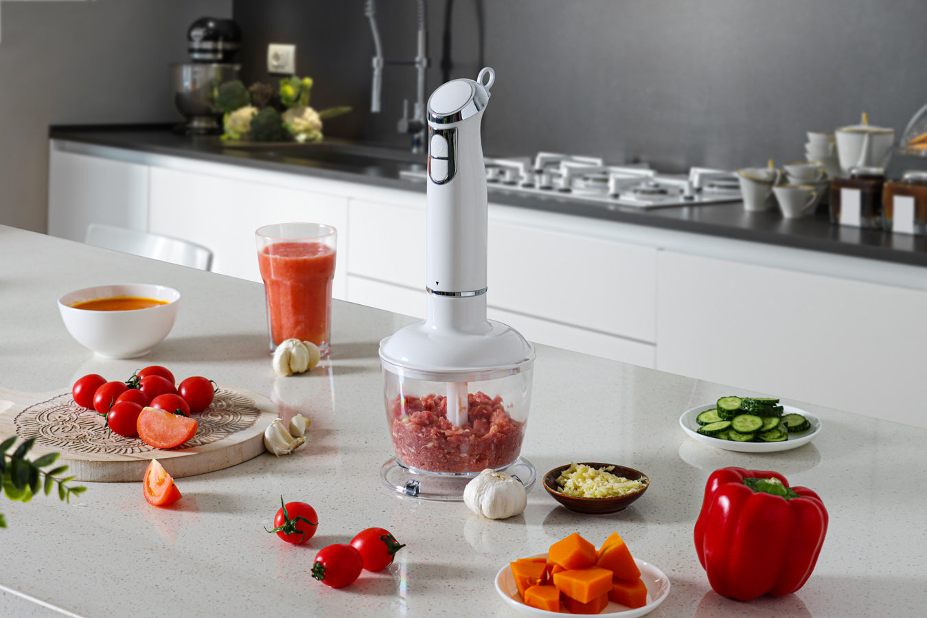 Hand Blender 3-in-1 Set - 700W - White - SP-ESTMS4.700