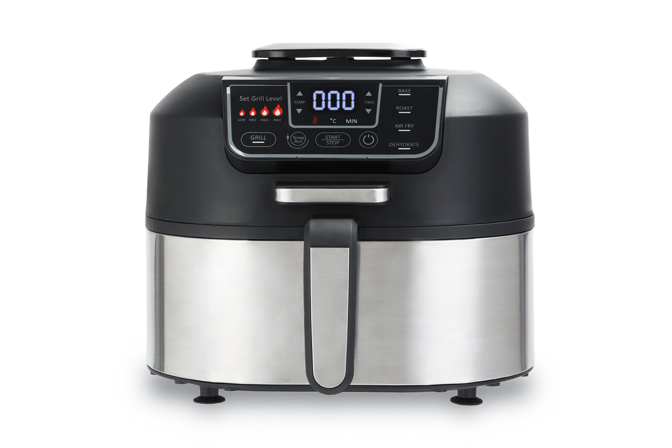 Air Fryer & Air Grill - 6L - Stainless Steel - Silver & Black - 1760W - SP-AF6L