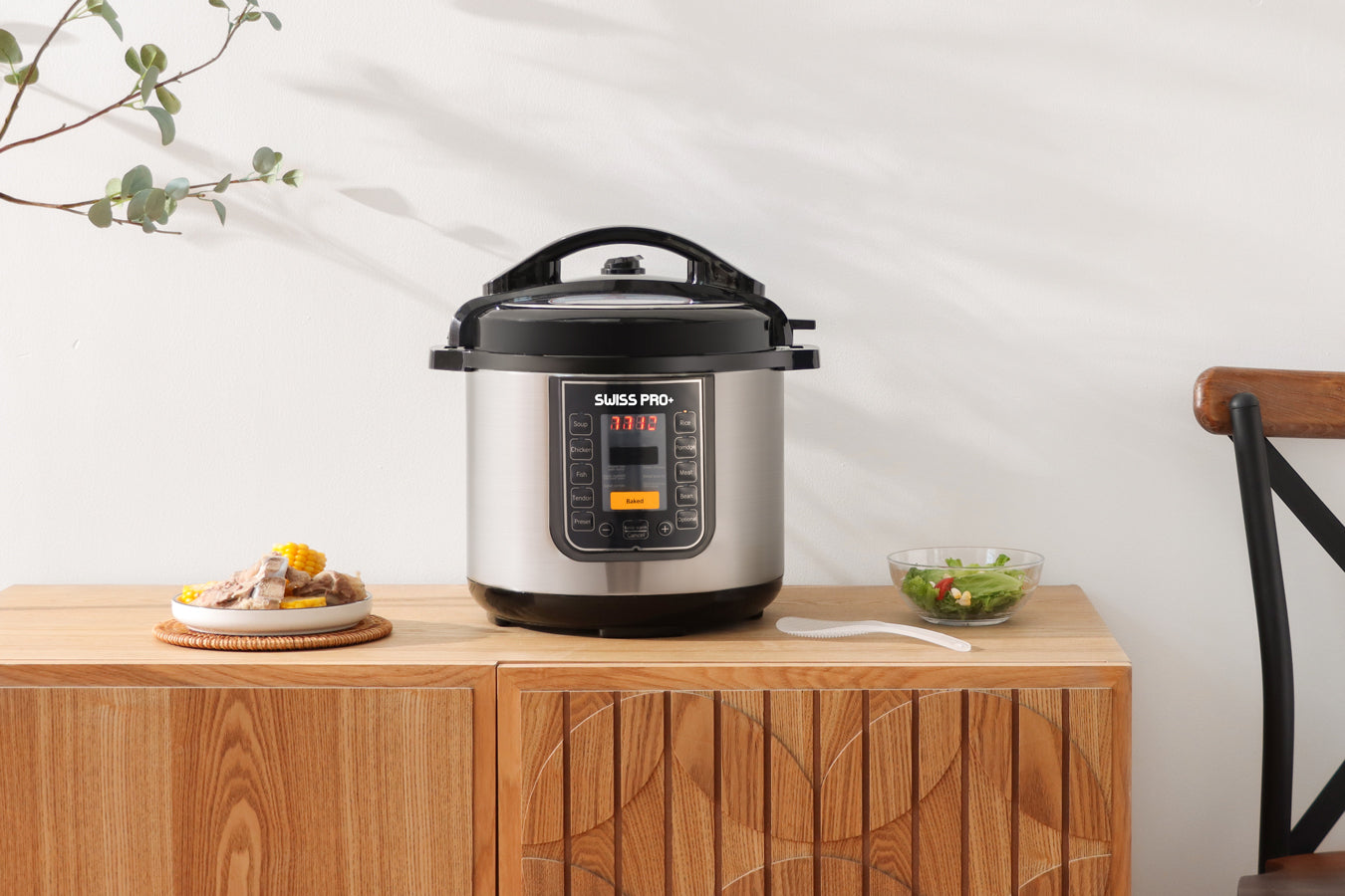 Electric Pressure Cooker 6L - 1000W - Silver & Black - SP-PC.5LE