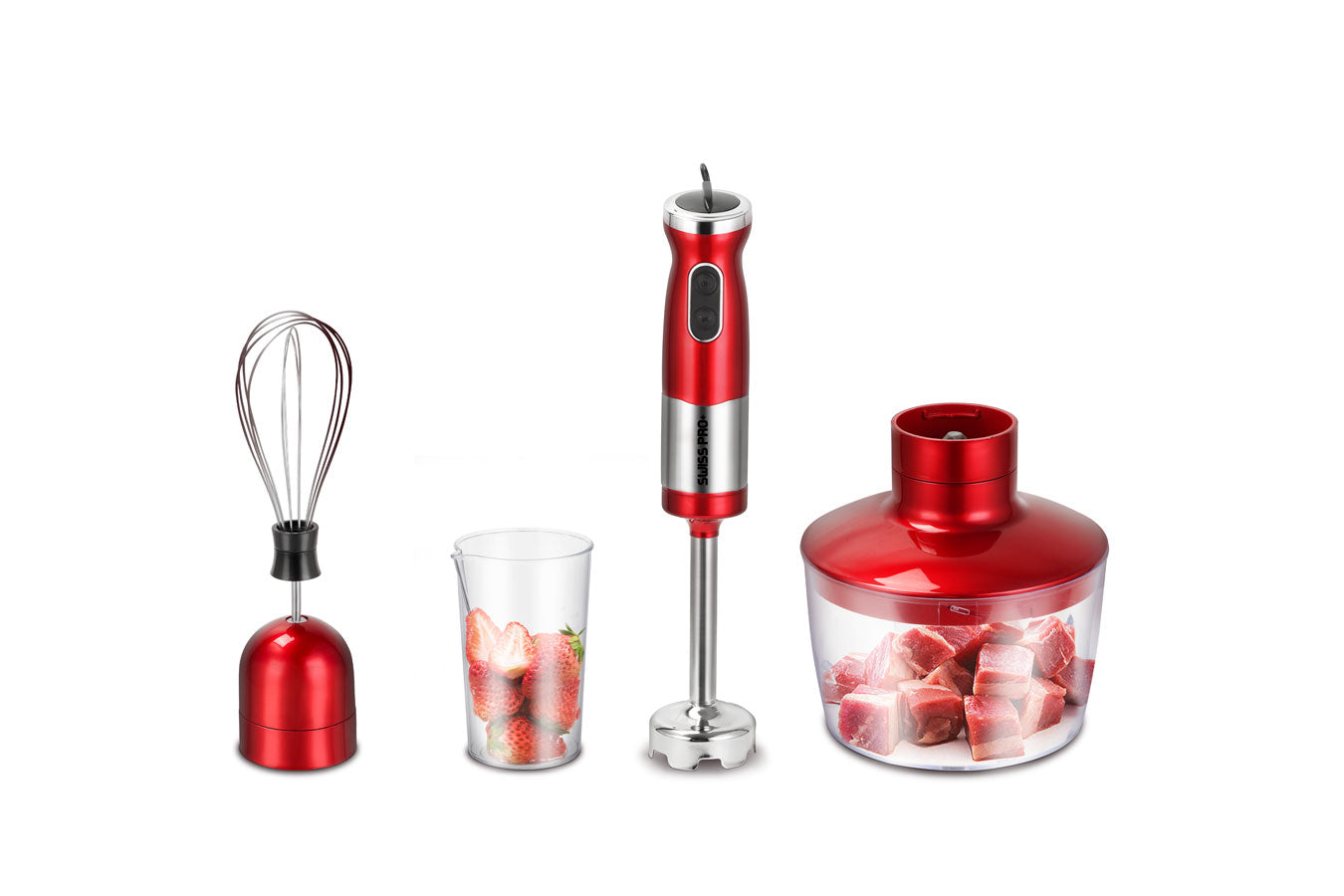 Hand Blender 3-in-1 - 700W - Red - SP-HAND3.1