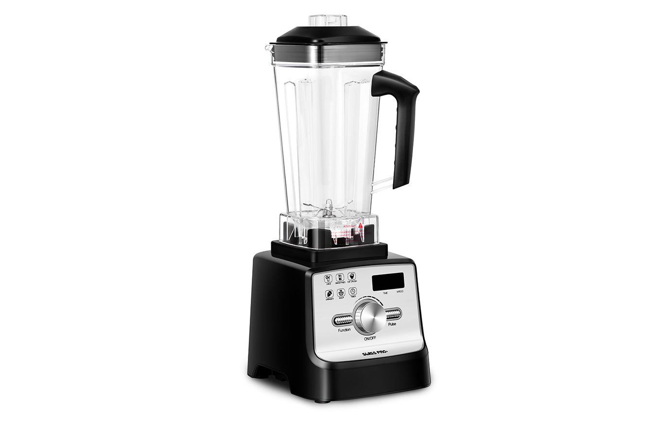 Professional Blender - Stainless Steel - 2 Liters - Powerful Smoothie Maker and Ice Crusher - 2000W - 9 Speeds - 6 Functions - Digital - Black - SP-BL2000.D