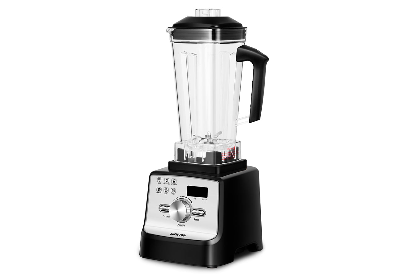 Professional Blender - Stainless Steel - 2 Liters - Powerful Smoothie Maker and Ice Crusher - 2000W - 9 Speeds - 6 Functions - Digital - Black - SP-BL2000.D