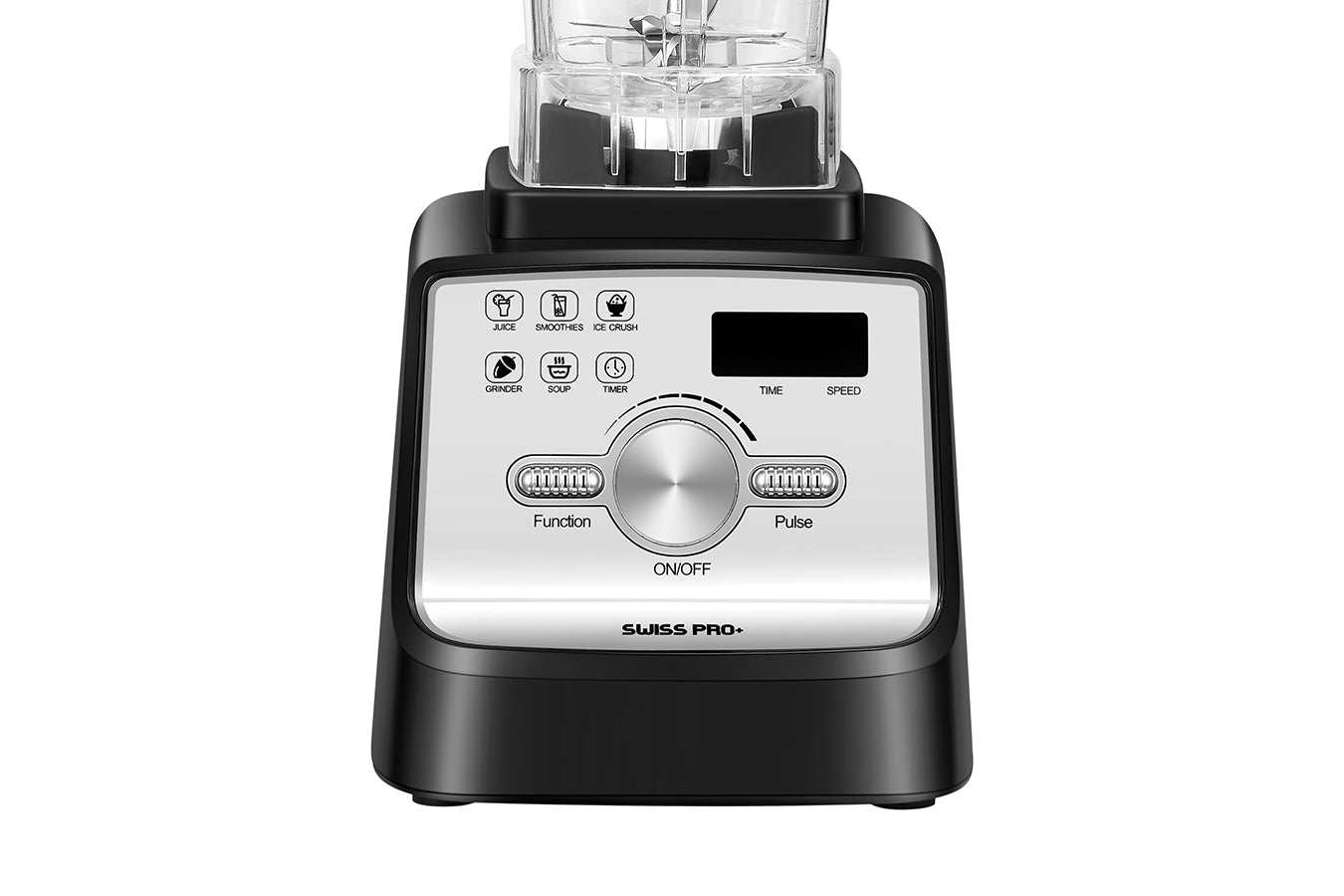 Professional Blender - Stainless Steel - 2 Liters - Powerful Smoothie Maker and Ice Crusher - 2000W - 9 Speeds - 6 Functions - Digital - Black - SP-BL2000.D