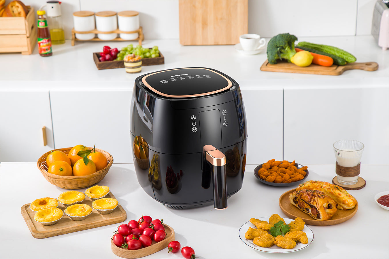 Digital Air Fryer - 7L - 1750W - Black - Stainless Steel - Deep Fryer - Hot Air Fryer without Fat - SP-DAF7LB