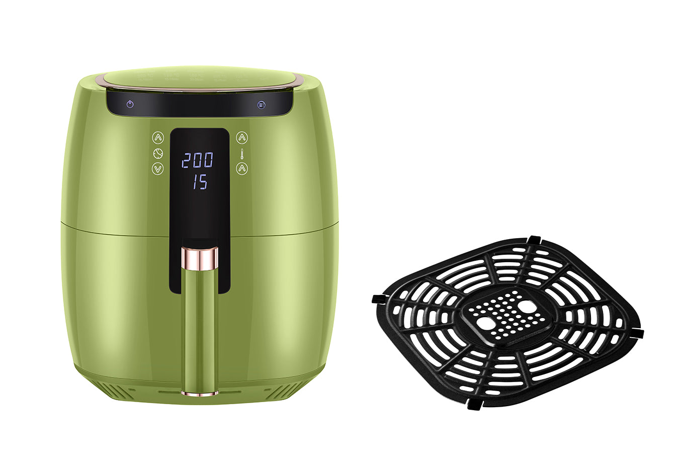 Digital Air Fryer - 7L - 1750W - Green - Stainless Steel - Deep Fryer - Hot Air Fryer without Fat - SP-DAF7LG