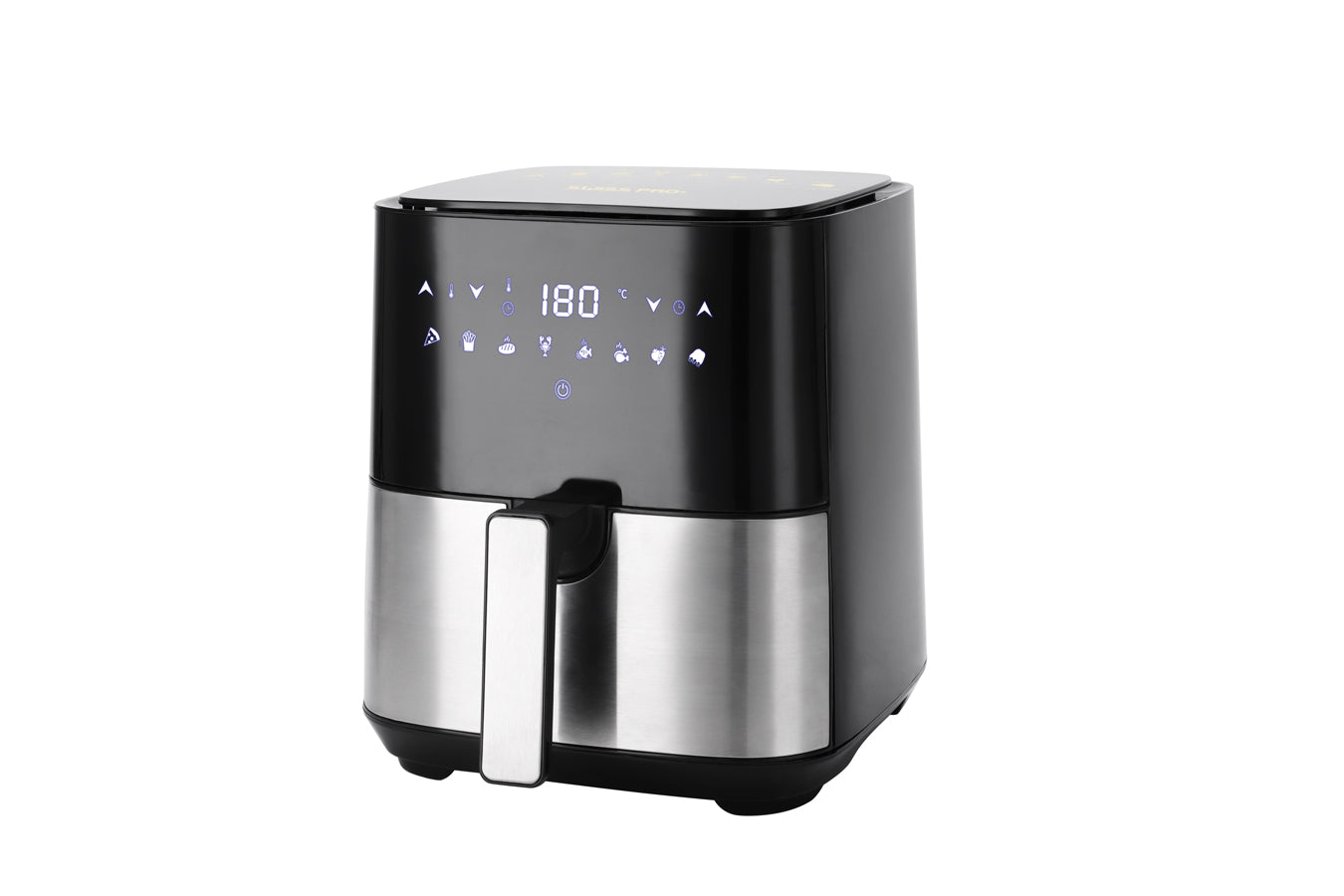 Digital Air Fryer - Stainless Steel - Silver & Black - 5L- 1450W - without Fat - SP-AF1450.5