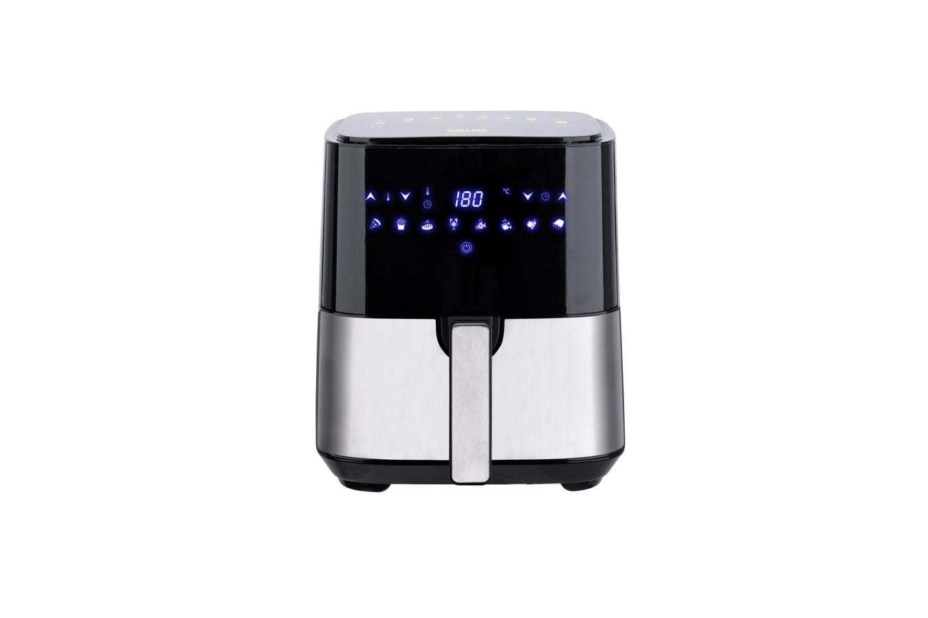 Digital Air Fryer - Stainless Steel - Silver & Black - 5L- 1450W - without Fat - SP-AF1450.5