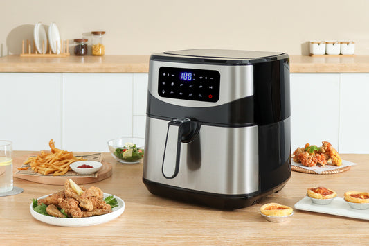 Digital Air Fryer XXL - Stainless Steel - 10 Liters  - Silver - 1800W - SP-AF9.2LS