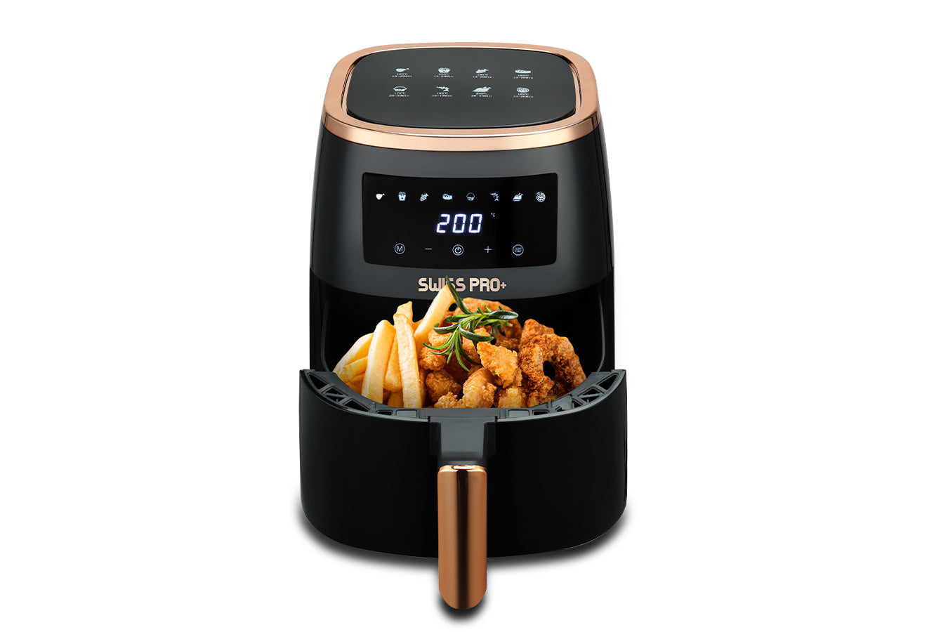 Digital Air Fryer - Stainless Steel - Black - 6.5L - 1500W - Without Fat - SP-AF6.5L.BG