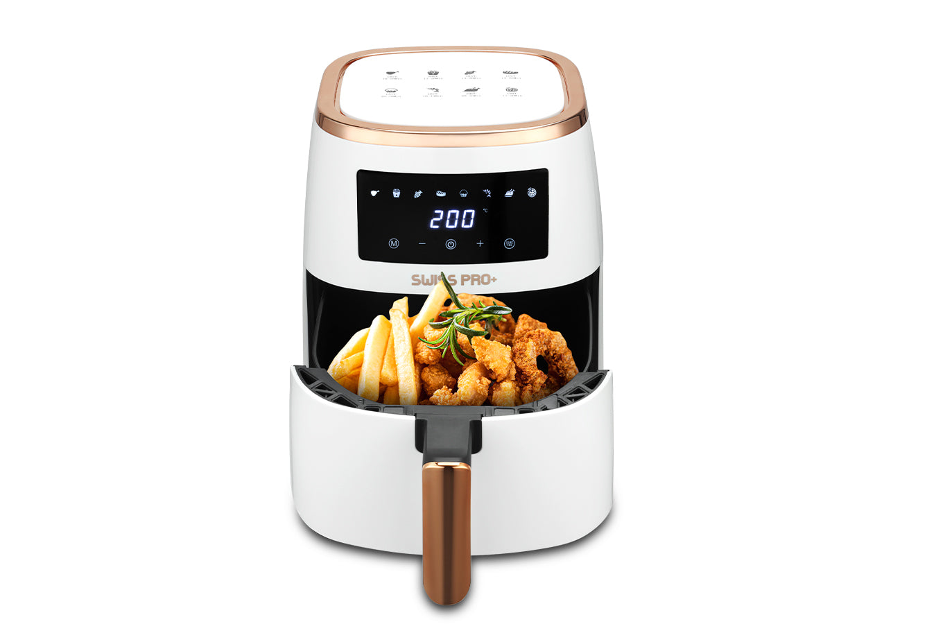 Digital Air Fryer - Stainless Steel - White - 6.5L - 1500W - Without Fat - SP-AF6.5L.WG