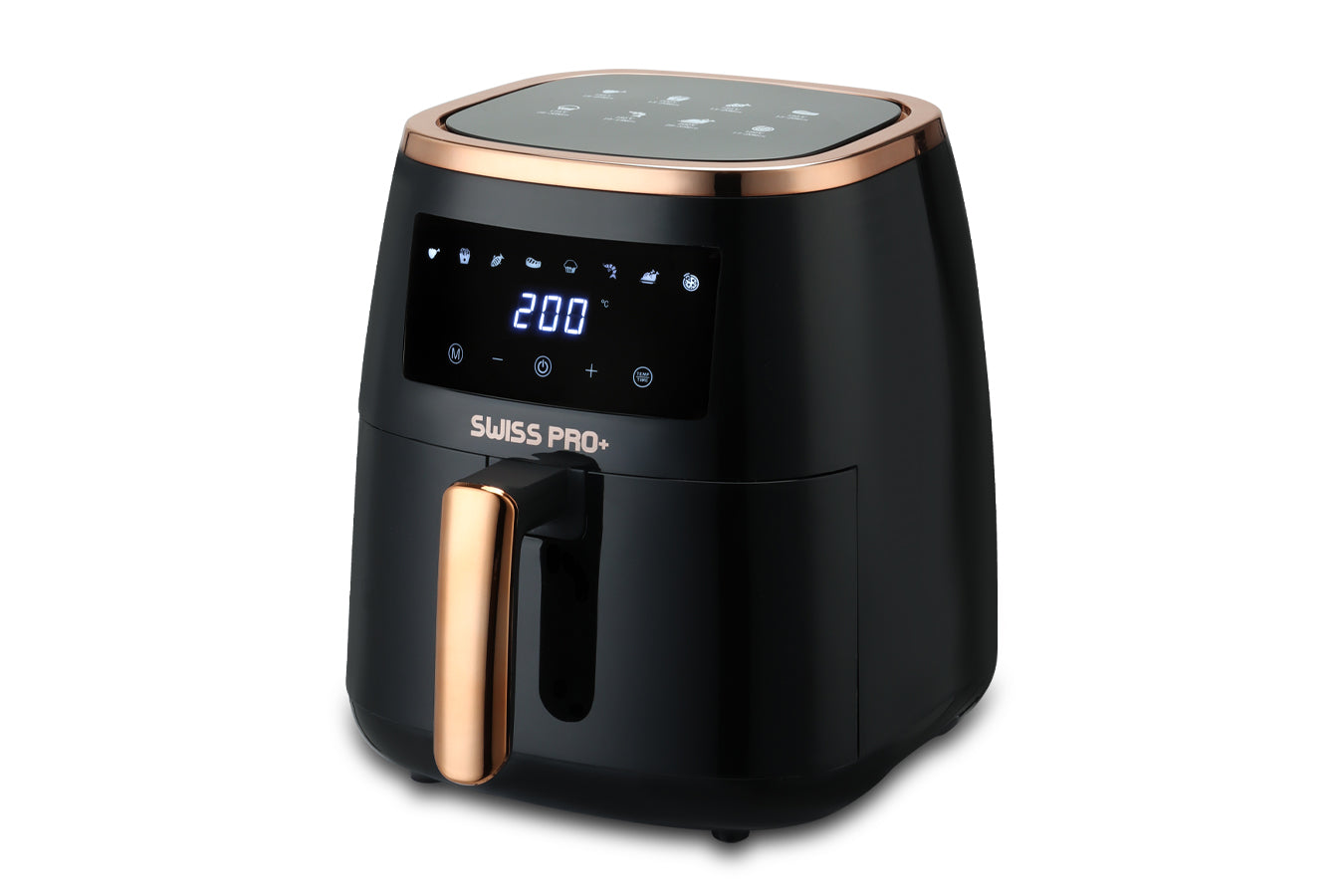 Digital Air Fryer - Stainless Steel - Black - 6.5L - 1500W - Without Fat - SP-AF6.5L.BG