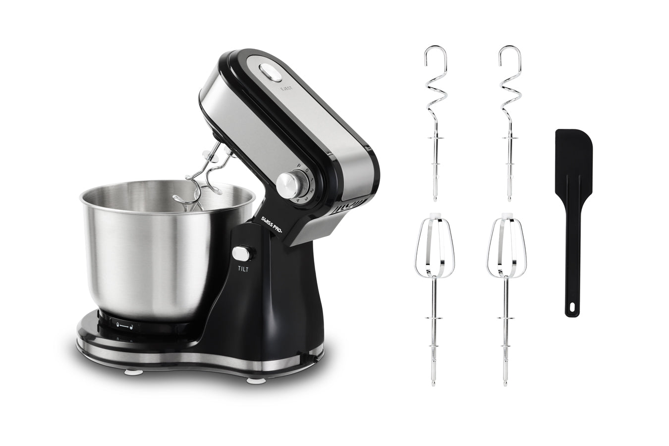 Stand Mixer Stainless Steel - Black - 3.5 L - 300 W - SP-SM3.5B