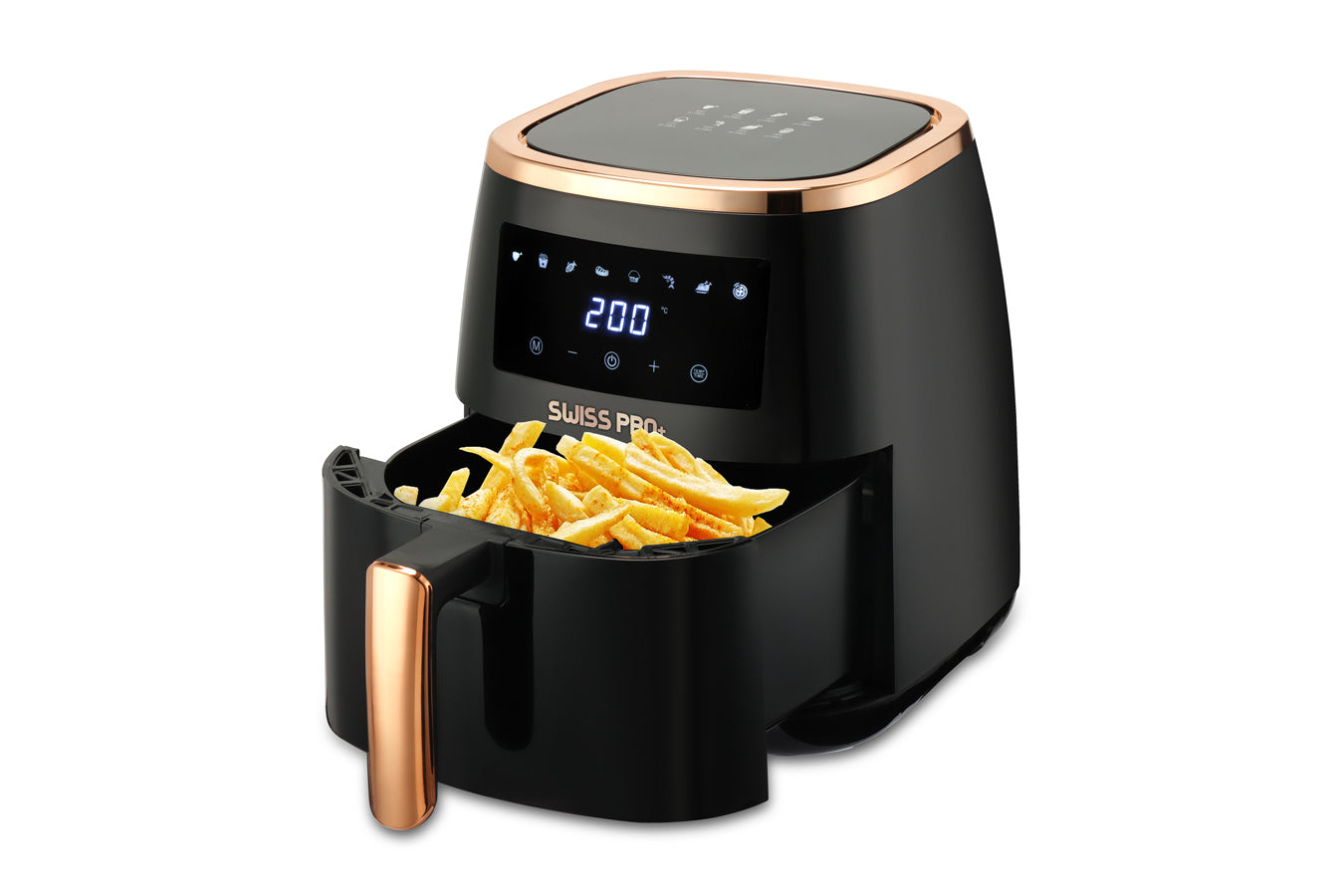 Digital Air Fryer - Stainless Steel - Black - 6.5L - 1500W - Without Fat - SP-AF6.5L.BG