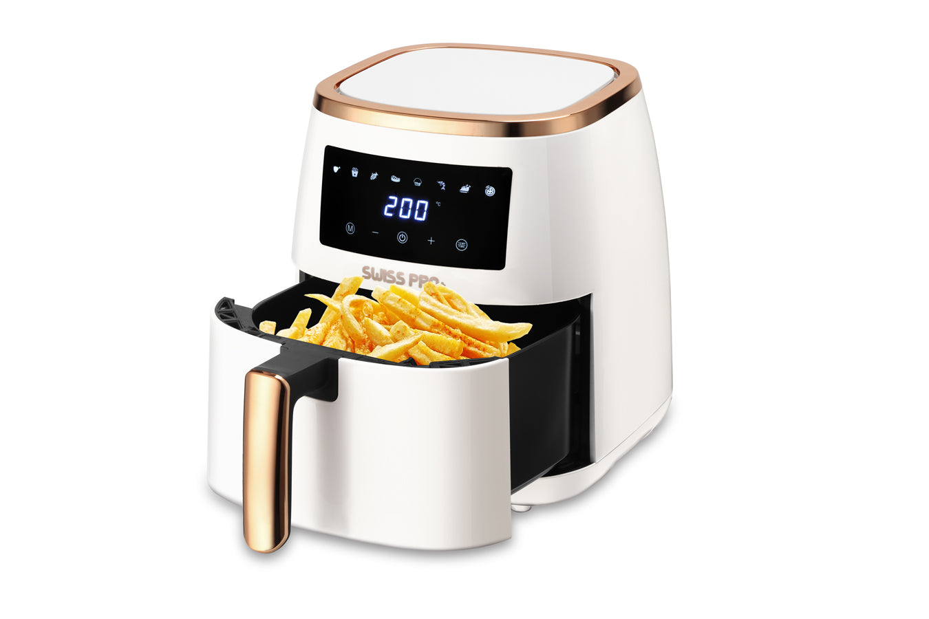 Digital Air Fryer - Stainless Steel - White - 6.5L - 1500W - Without Fat - SP-AF6.5L.WG