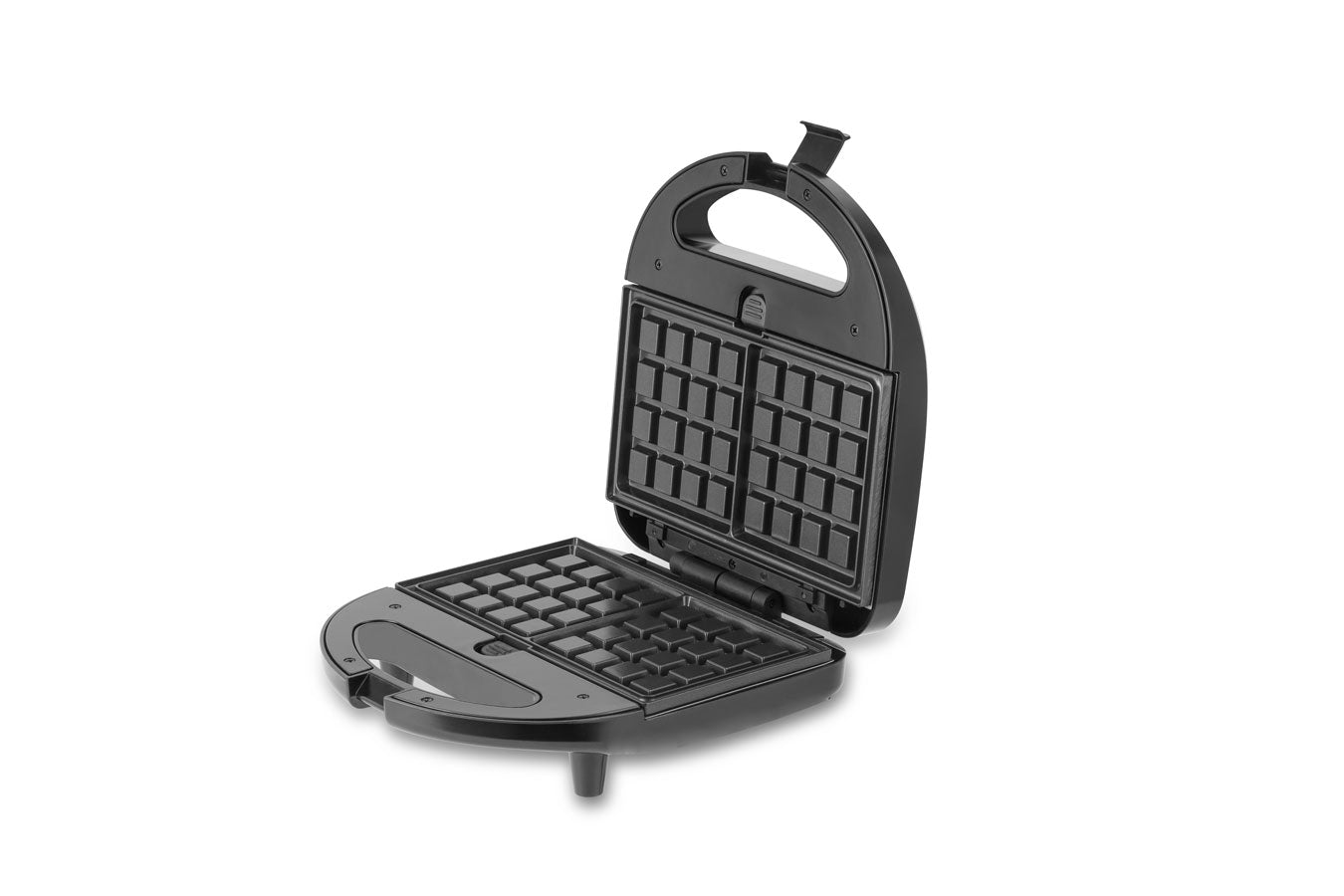 Sandwich Maker 4-in-1 - Toaster, Waffle Iron, Contact Grill, Doughnut Maker -Black - Stainless Steel - 750W - SP-SW750.4