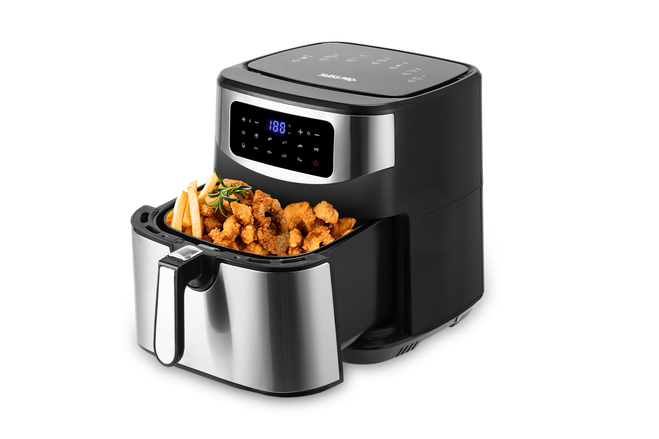 Digital Air Fryer XXL - Stainless Steel - 10 Liters  - Silver - 1800W - SP-AF9.2LS