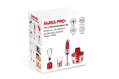 Hand Blender 3-in-1 - 700W - Red - SP-HAND3.1