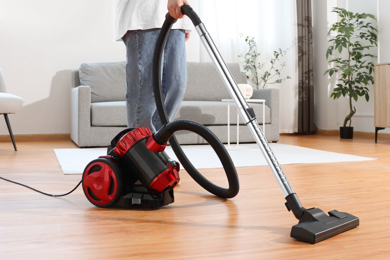 Bagless Vacuum Cleaner - Floor - Pet Hair- without Bag - 1600 W - with 3L Dust Capacity - Black & Red - SP-VC850W