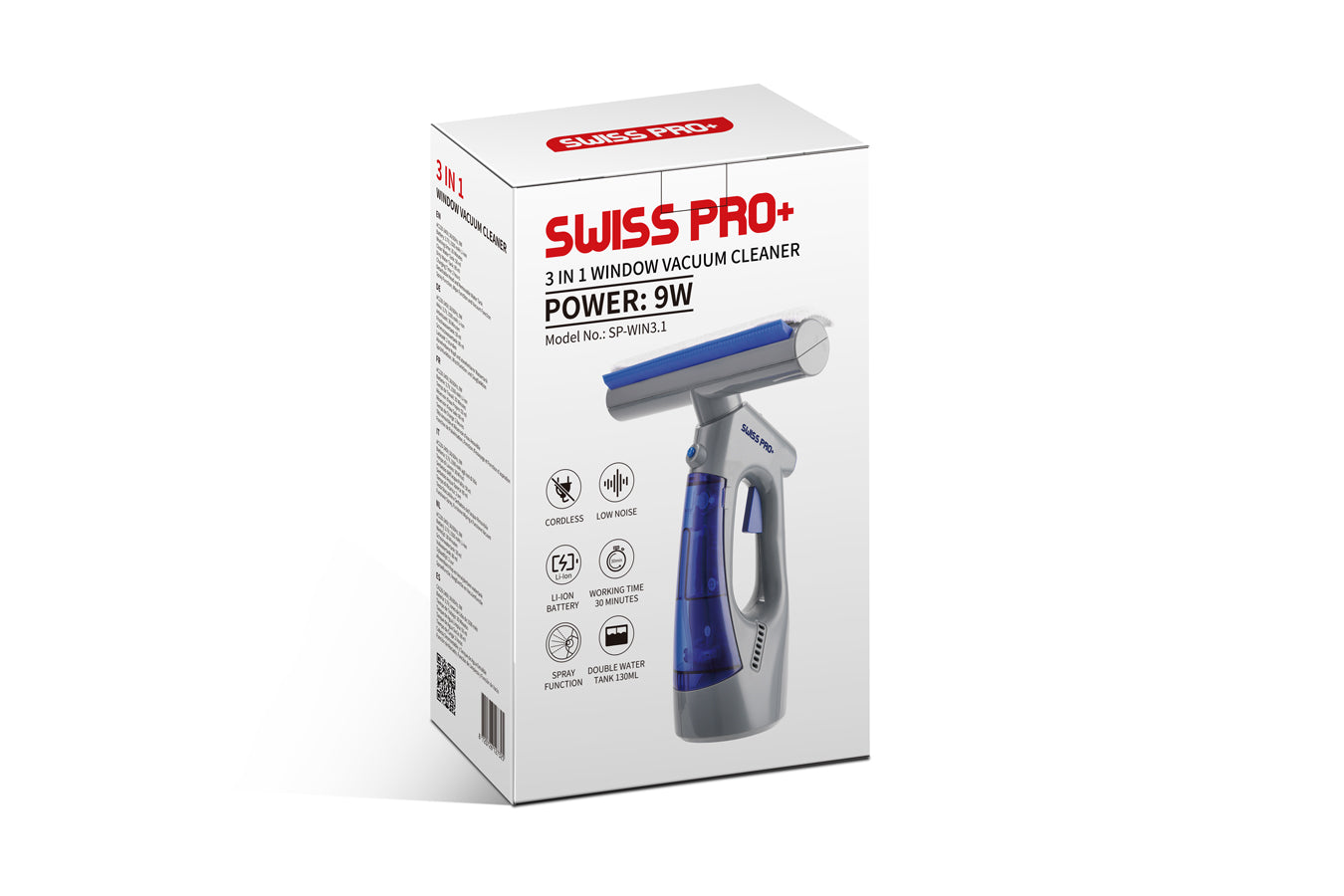 Window Vacuum 3 in 1 Rechargeable , Cordless, Electric Squeegee, Tile, Glass, Mirror SP-WIN3.1