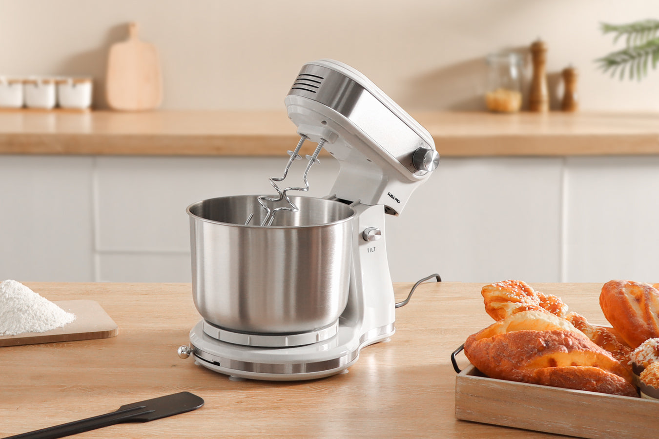 Stand Mixer Stainless Steel - Grey - 3.5 L - 300 W - SP-SM3.5G – Swiss Pro+