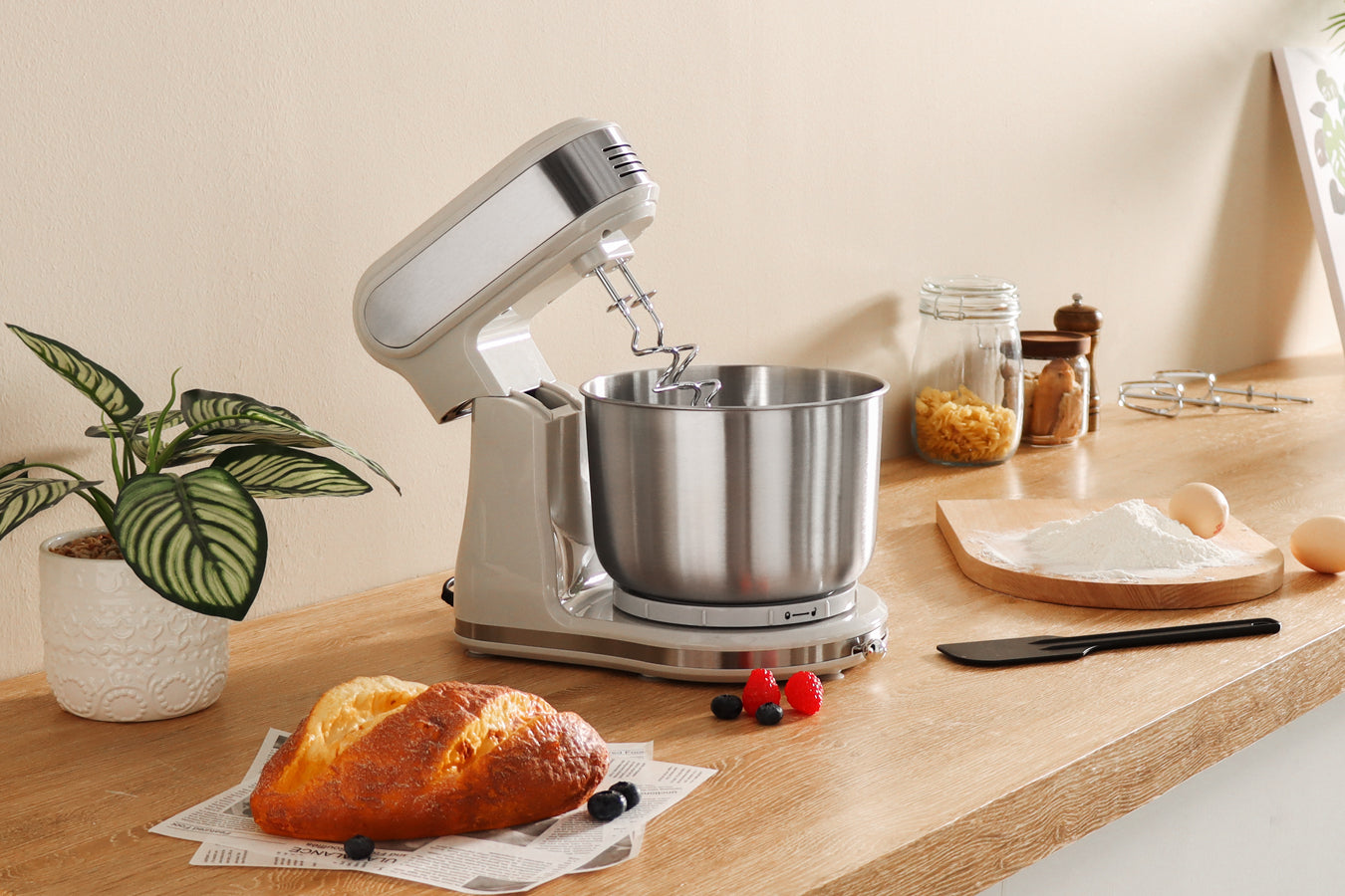 Stand Mixer Stainless Steel - Grey - 3.5 L - 300 W - SP-SM3.5G