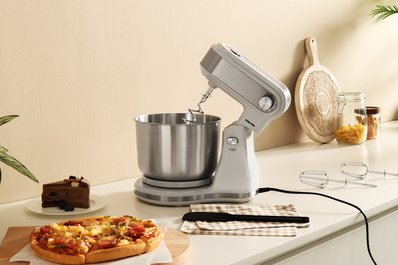 Stand Mixer Stainless Steel - Grey - 3.5 L - 300 W - SP-SM3.5G