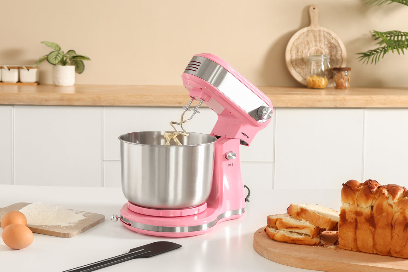 Stand Mixer Stainless Steel - Pink - 3.5 L - 300 W - SP-SM3.5P