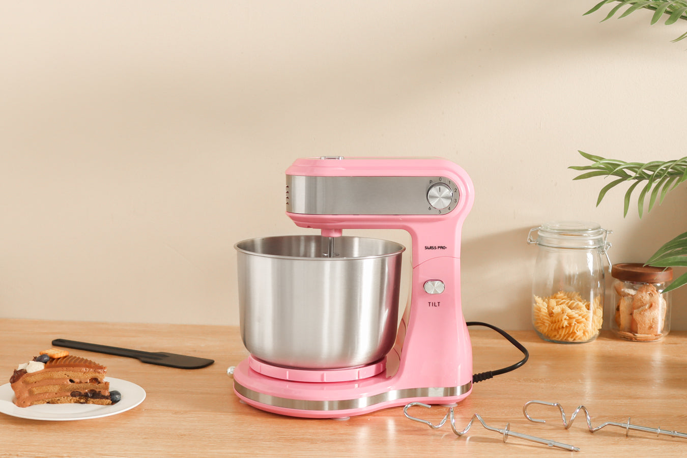 Stand Mixer Stainless Steel - Pink - 3.5 L - 300 W - SP-SM3.5P