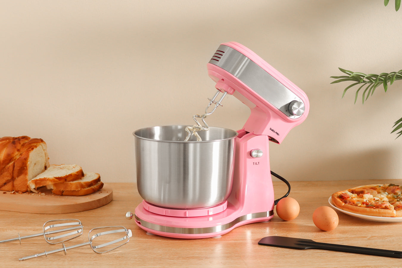 Stand Mixer Stainless Steel - Pink - 3.5 L - 300 W - SP-SM3.5P