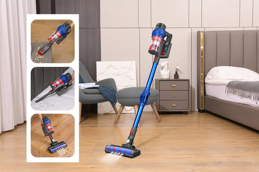 Vacuum Cleaner - Wireless Battery - 4-Layer Filter System - 2500 W Cordless - Blue- 0.8L - SP-VCG10S