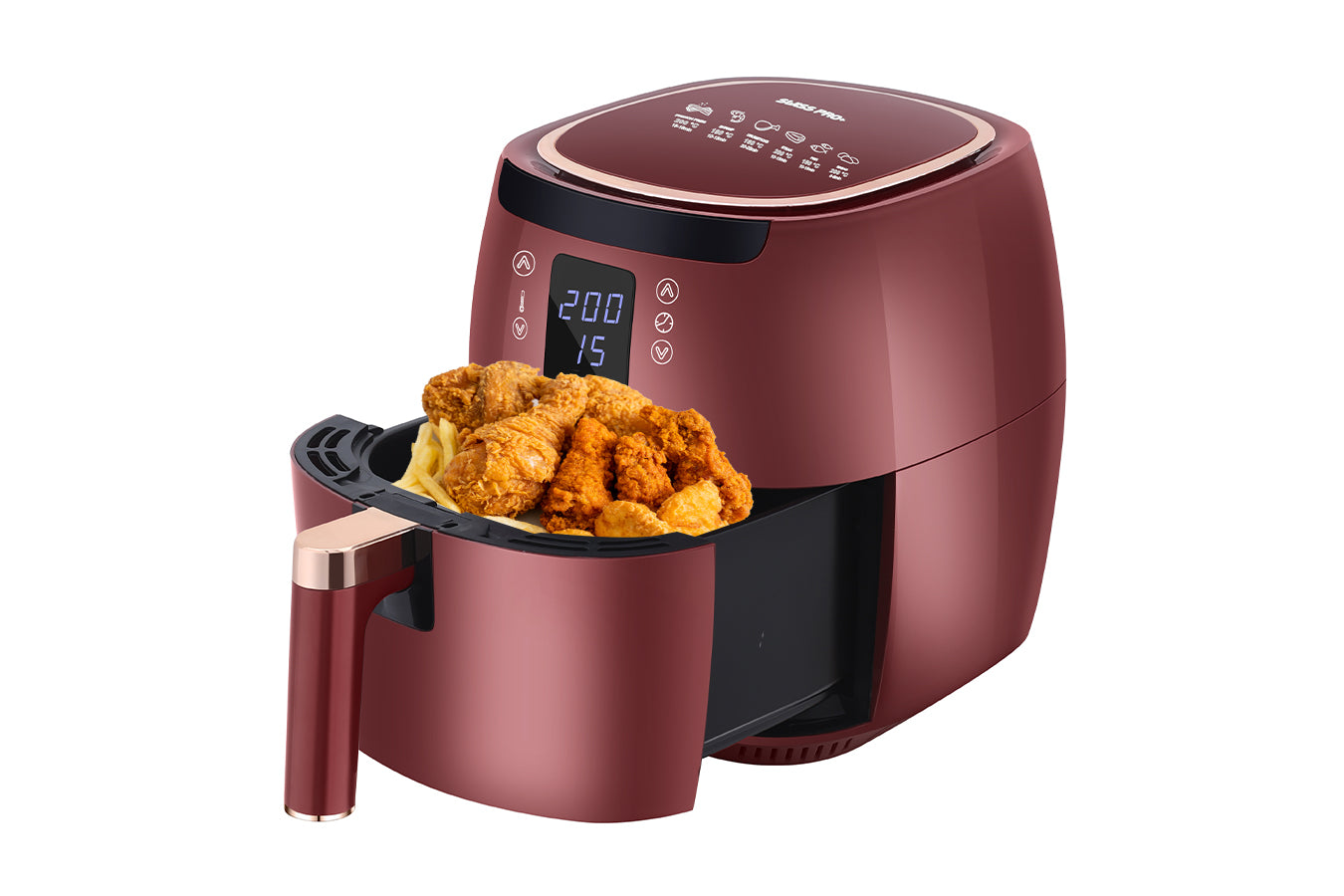 Digital Air Fryer -  7L - 1750W - Red - Stainless Steel - Deep Fryer - Hot Air Fryer without Fat - SP-DAF7LR