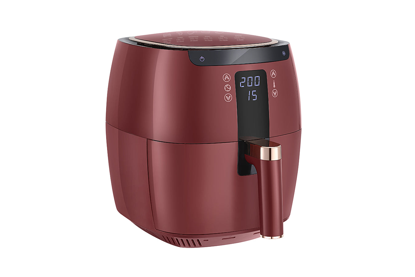 Digital Air Fryer -  7L - 1750W - Red - Stainless Steel - Deep Fryer - Hot Air Fryer without Fat - SP-DAF7LR