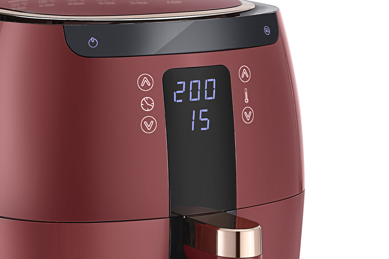 Digital Air Fryer -  7L - 1750W - Red - Stainless Steel - Deep Fryer - Hot Air Fryer without Fat - SP-DAF7LR